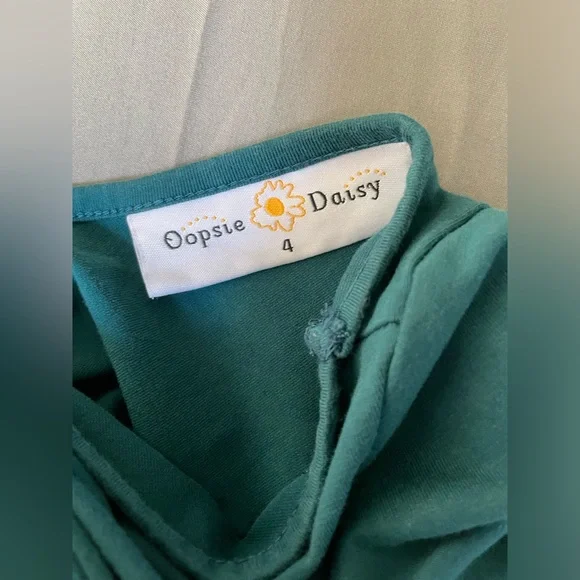 Oopsie Daisy White Rainbow Stripe Hi-Low Dress Girls long sleeve 4T - Picture 7 of 10